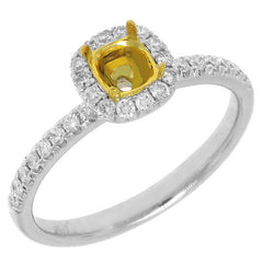 0.30ct 14k Two-tone Gold Diamond Semi-mount Ring