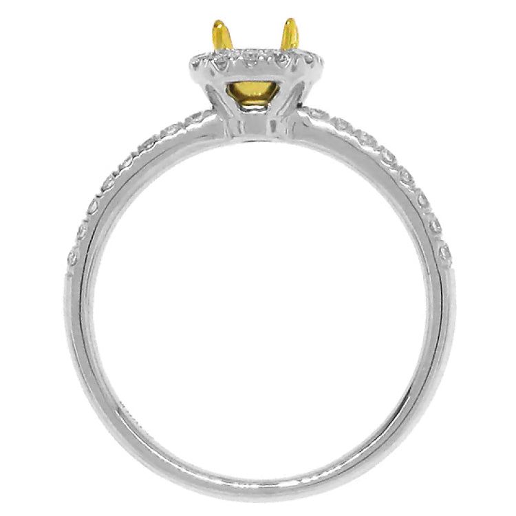 0.30ct 14k Two-tone Gold Diamond Semi-mount Ring