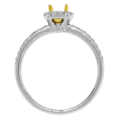 0.30ct 14k Two-tone Gold Diamond Semi-mount Ring