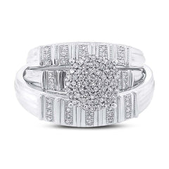 0.31ct 14k White Gold Diamond Trio Set Pave