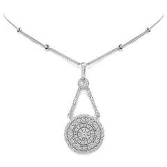 1.00ct 14k White Gold Diamond Fancy Necklace
