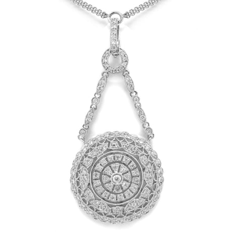 1.00ct 14k White Gold Diamond Fancy Necklace