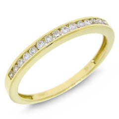0.19ct 14k Yellow Gold Diamond Lady's Band