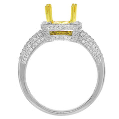 0.62ct 14k Two-tone Gold Diamond Semi-mount Ring