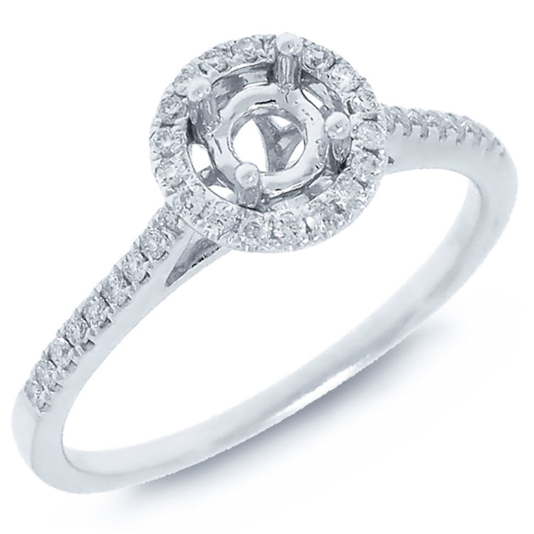 0.20ct 14k White Gold Diamond Semi-mount Ring