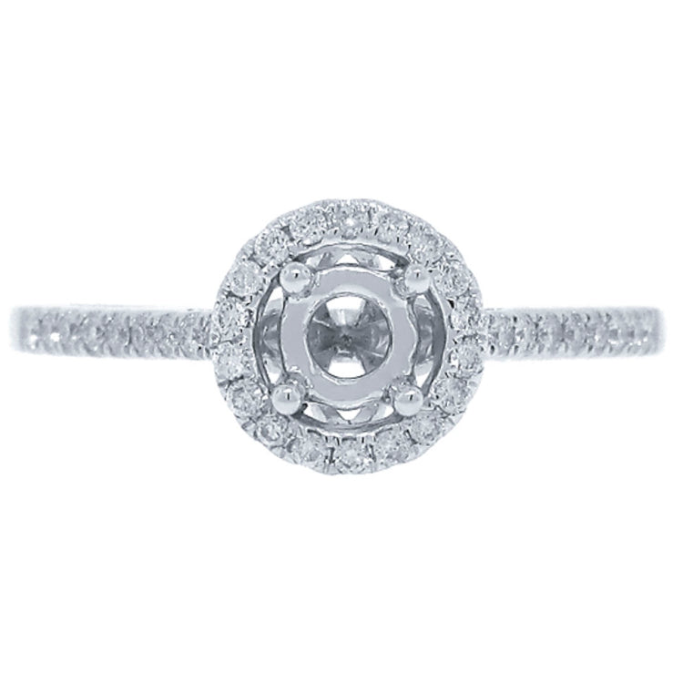 0.20ct 14k White Gold Diamond Semi-mount Ring