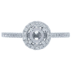 0.20ct 14k White Gold Diamond Semi-mount Ring