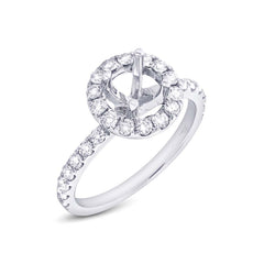 0.71ct 14k White Gold Diamond Semi-mount Ring