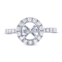 0.71ct 14k White Gold Diamond Semi-mount Ring