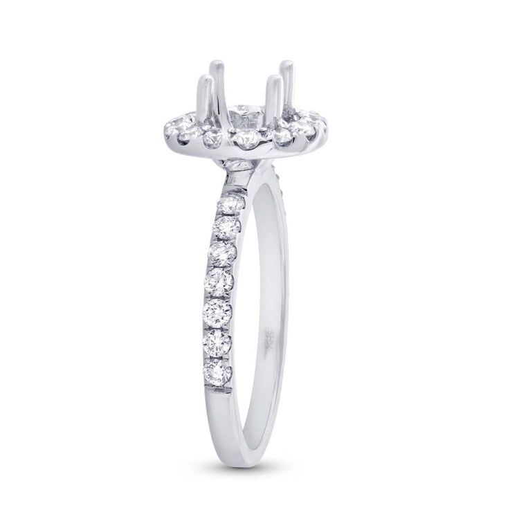 0.71ct 14k White Gold Diamond Semi-mount Ring