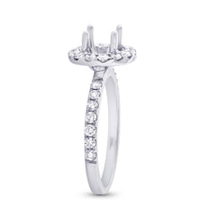 0.71ct 14k White Gold Diamond Semi-mount Ring