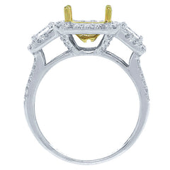 1.03ct 14k Two-tone Gold Diamond Semi-mount Ring