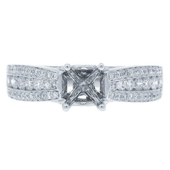 0.44ct 14k White Gold Diamond Semi-mount Ring