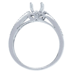 0.44ct 14k White Gold Diamond Semi-mount Ring