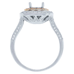 0.60ct 14k Two-tone Rose Gold Diamond Semi-mount Ring