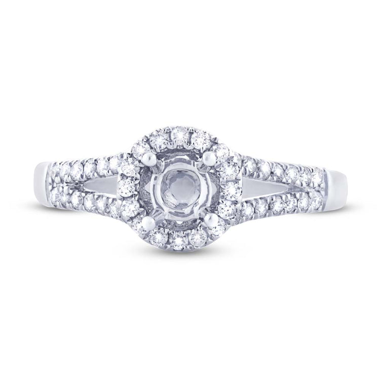 0.29ct 14k White Gold Diamond Semi-mount Ring