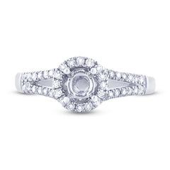 0.29ct 14k White Gold Diamond Semi-mount Ring