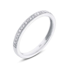 0.12ct 14k White Gold Diamond Lady's Band