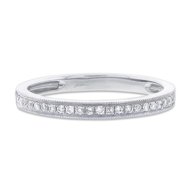 0.12ct 14k White Gold Diamond Lady's Band