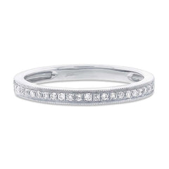 0.12ct 14k White Gold Diamond Lady's Band