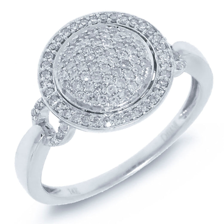 0.34ct 14k White Gold Diamond Pave Lady's Ring