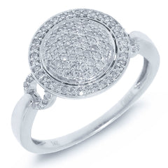 0.34ct 14k White Gold Diamond Pave Lady's Ring