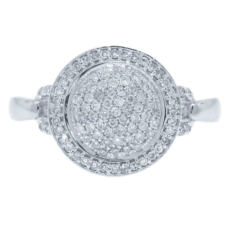 0.34ct 14k White Gold Diamond Pave Lady's Ring
