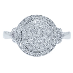 0.34ct 14k White Gold Diamond Pave Lady's Ring