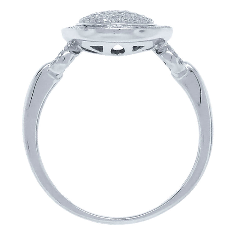 0.34ct 14k White Gold Diamond Pave Lady's Ring