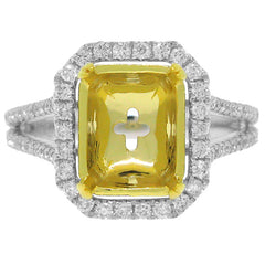 0.59ct 14k Two-tone Gold Diamond Semi-mount Ring