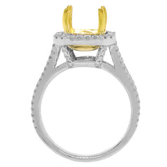 0.59ct 14k Two-tone Gold Diamond Semi-mount Ring