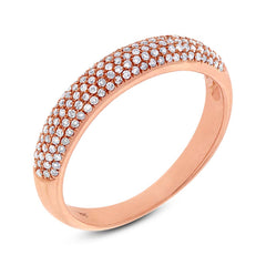 0.35ct 14k Rose Gold Diamond Lady's Pave Band