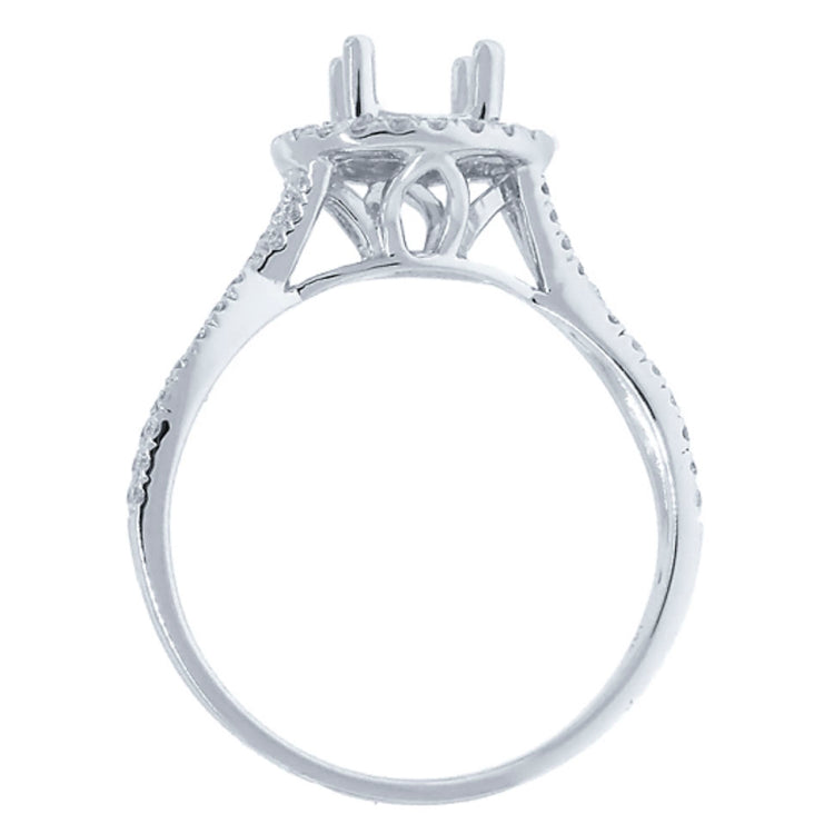 0.26ct 14k White Gold Diamond Semi-mount Ring