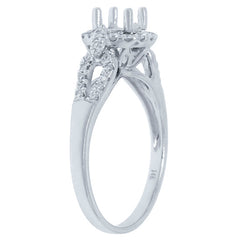 0.29ct 14k White Gold Diamond Semi-mount Ring