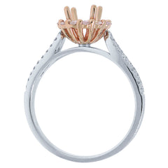 0.36ct 14k Two-tone Rose Gold Diamond Semi-mount Ring