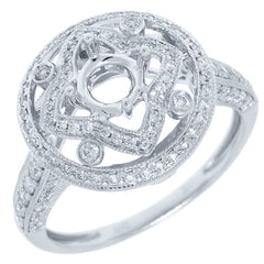 0.66ct 14k White Gold Diamond Semi-mount Ring