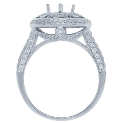 0.66ct 14k White Gold Diamond Semi-mount Ring
