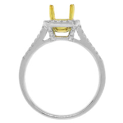 0.45ct 14k Two-tone Gold Diamond Semi-mount Ring