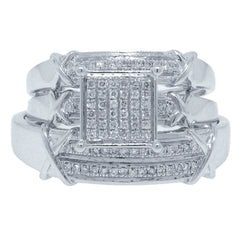 0.21ct 14k White Gold Diamond Trio Set Pave