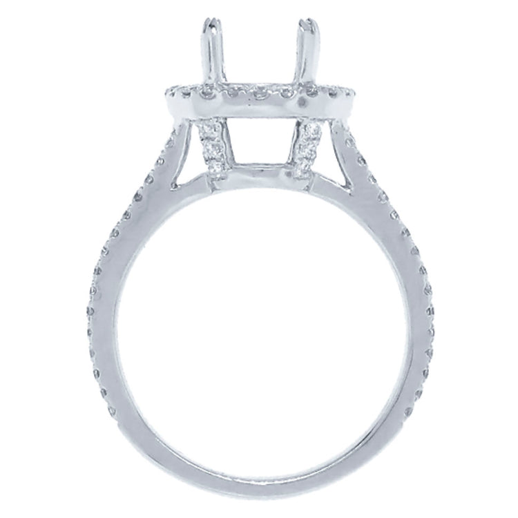 0.68ct 14k White Gold Diamond Semi-mount Ring