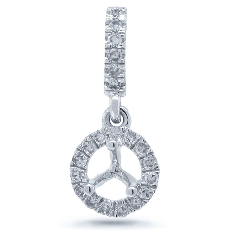 0.08ct 14k White Gold Diamond Semi-mount Pendant