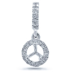 0.08ct 14k White Gold Diamond Semi-mount Pendant