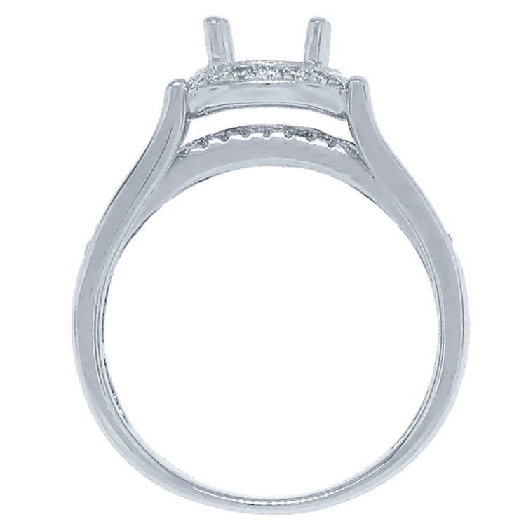 0.45ct 14k White Gold Diamond Semi-mount Ring