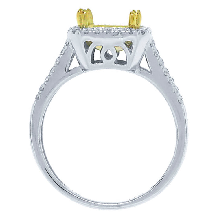 0.36ct 14k Two-tone Gold Diamond Semi-mount Ring