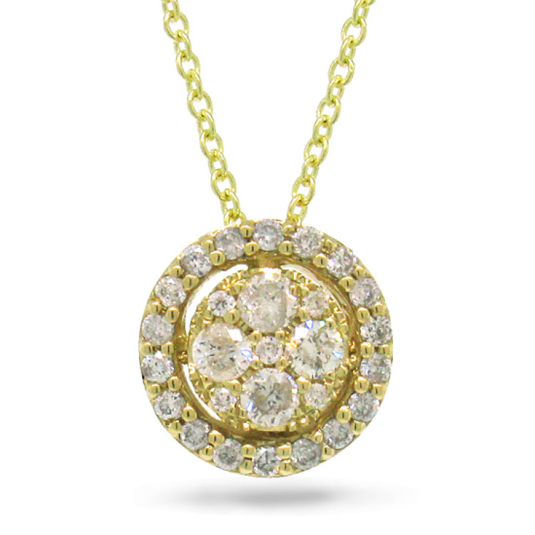 0.29ct 14k Yellow Gold Diamond Pendant