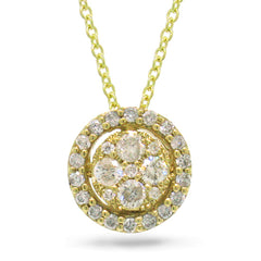 0.29ct 14k Yellow Gold Diamond Pendant