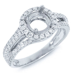 0.54ct 14k White Gold Diamond Semi-mount Ring
