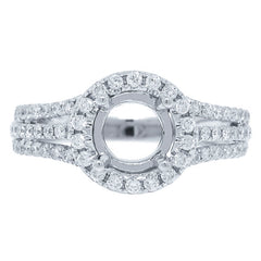 0.54ct 14k White Gold Diamond Semi-mount Ring
