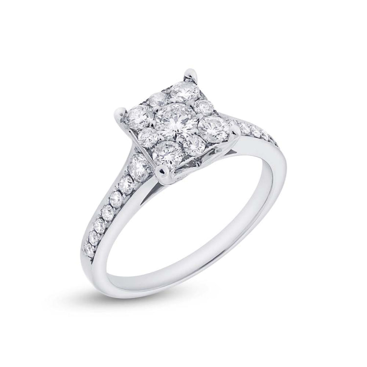 0.83ct 14k White Gold Diamond Lady's Ring
