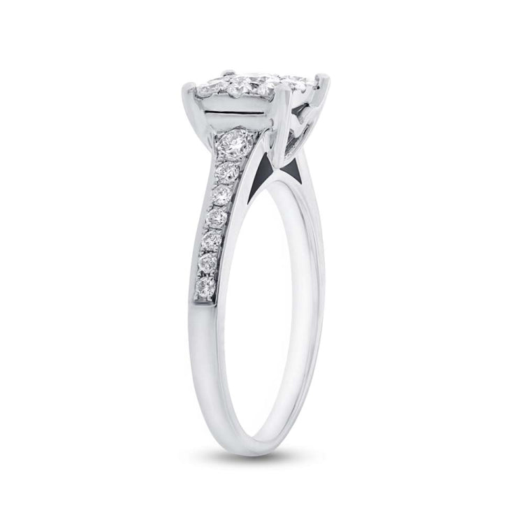 0.83ct 14k White Gold Diamond Lady's Ring